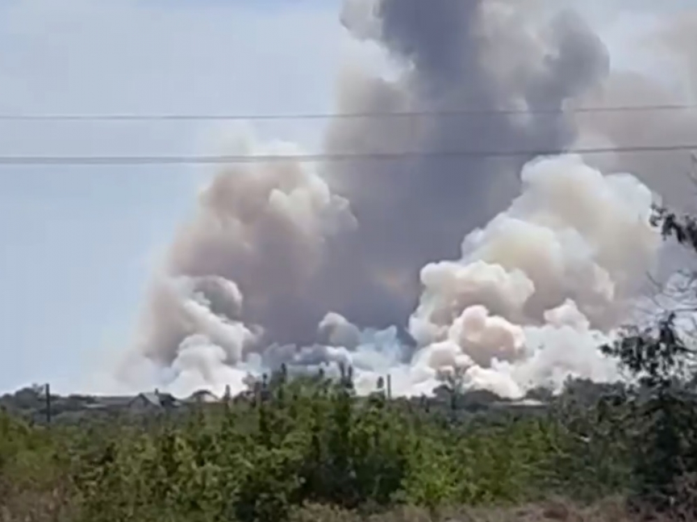 В районе Новофедоровки в Крыму прогремели взрывы В районе Новофедоровки в Крыму прогремели взрывы